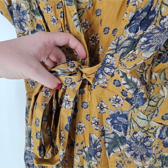 Free People Floral Golden Combo In The Mood For Love Jumpsuit S - Picture 6 of 11